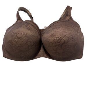 Lane Bryant Cacique Lace Lightly Lined Balconette Bra Mocha Size 44DDD